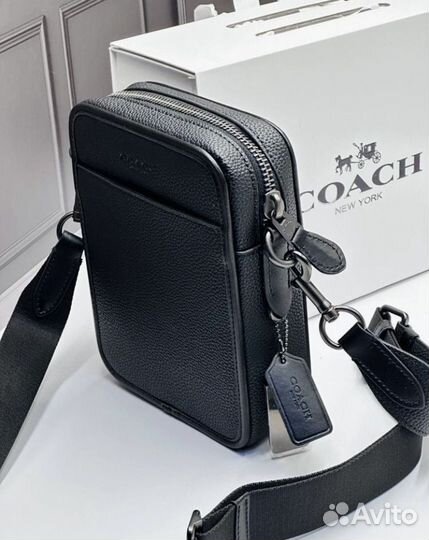 Сумка мужская Coach натуральная кожа