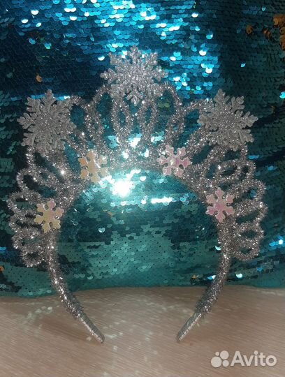 Ободок Снежинка, Снежная королева, Снегурочка