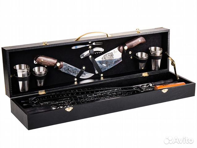 Шашлычный набор для шашлыка в чемодане. Шампура