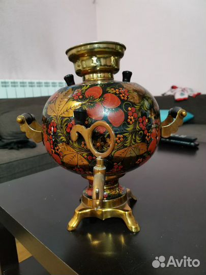 Винтажный самовар электрический росписной