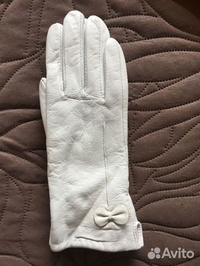 Перчатки женские кожаные новые