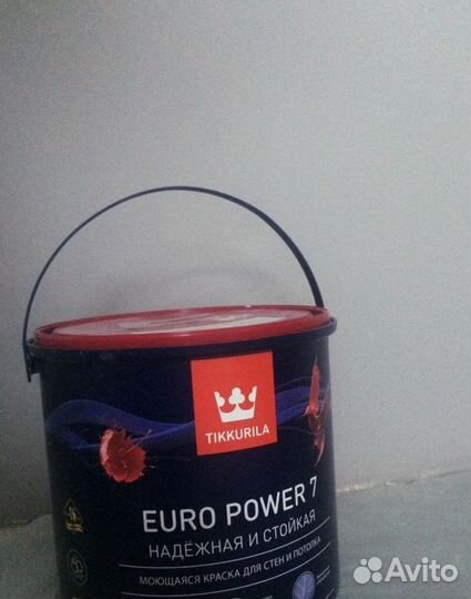 Краска моющаяся Tikkurila Euro Power 7 база C бесц