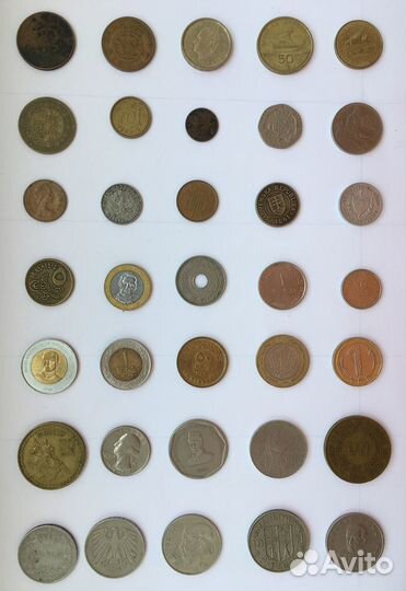 Монеты евро, РФ, иностранных государств (разные)