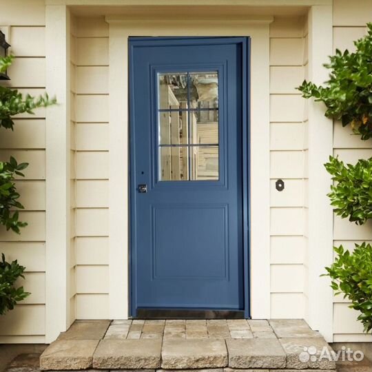 Входная дверь из массива дерева с коробом.С-М12