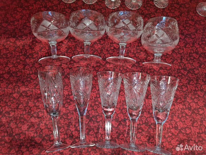 Хрусталь фужеры, рюмки