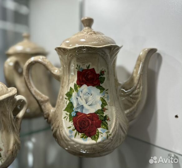 Набор посуды чайник+сахарница+6 чашек