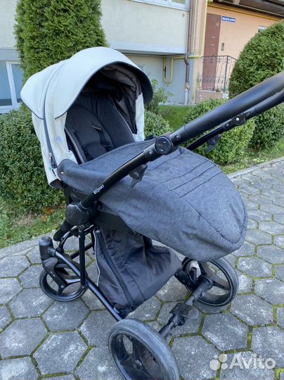 Bebetto torino 2 в 1 эко кожа белая