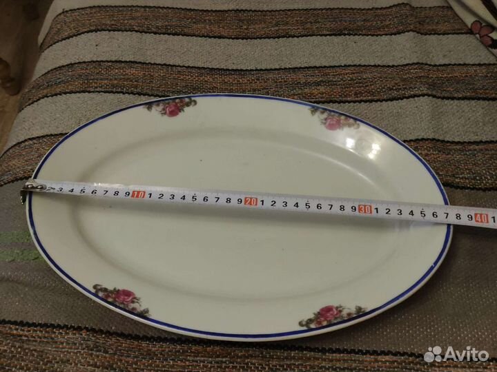 Блюдо большое овальное СССР 40х г