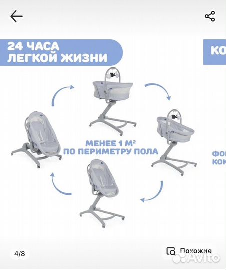 Колыбель,детская кровать,стул для кормления Chicco