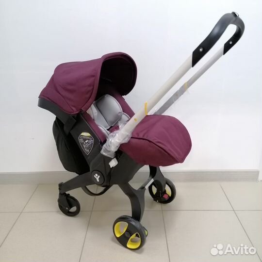 Коляска-автокресло 4в1 бордовый