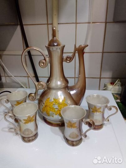Посуда чайник, кофейник, сахарница, блюдце, СССР