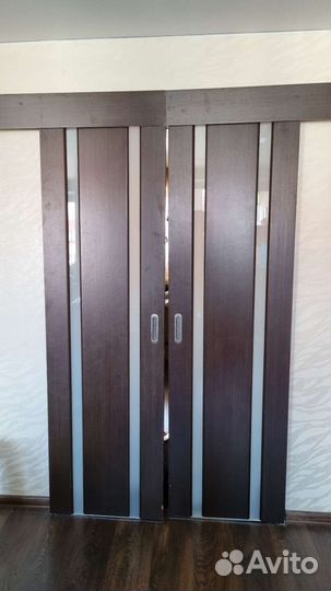 Раздвижные двери с наличниками и добором б/у