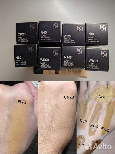 Много новых тональных пудр румян палеток