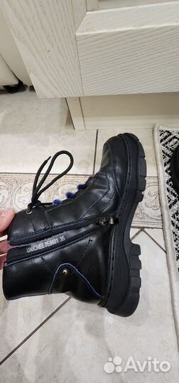 Фабричные кожаные ботинки Юничел