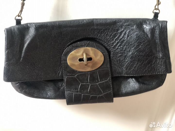 Сумка женская натуральная кожа черная