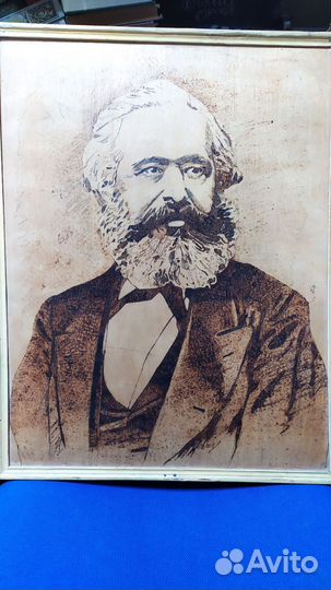 Портрет Карла Маркса, ручная работа