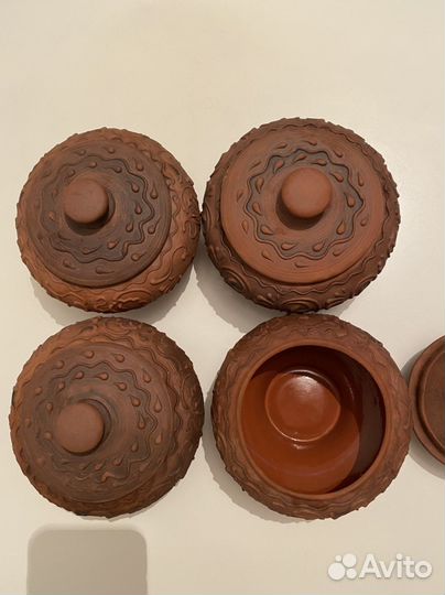 Горшочки для запекания глиняные
