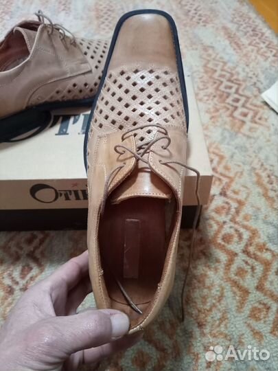Кожаные туфли мужские летние, Испания, 41 разм