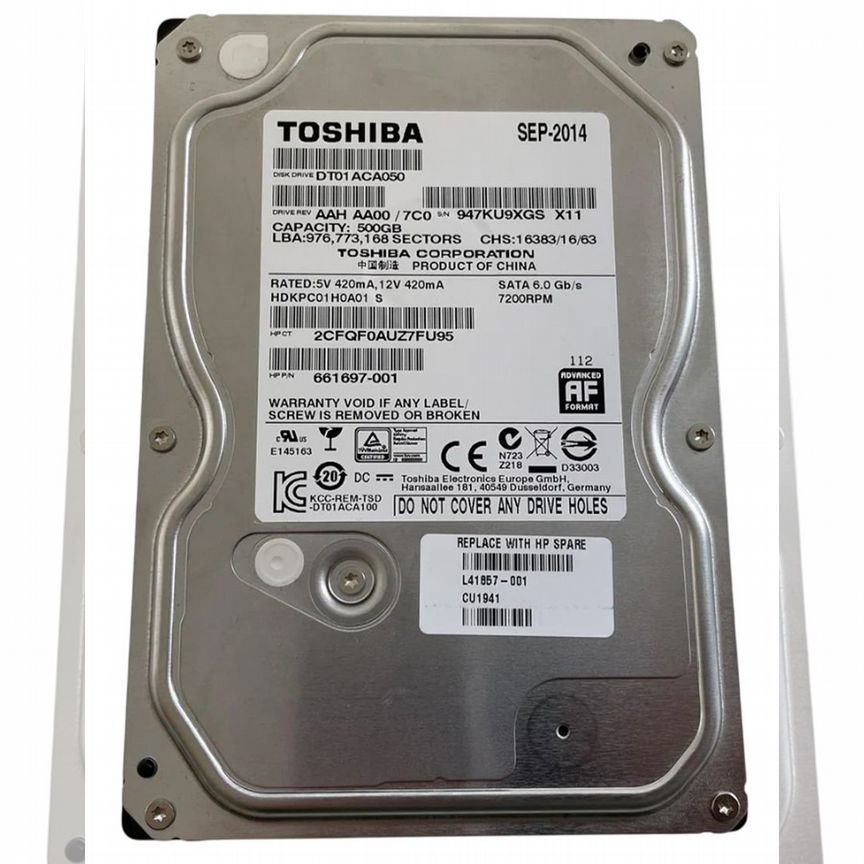 [661697-001] Жесткий Диск Hp 500gb Sata3 3,5" Hdd 661697-001