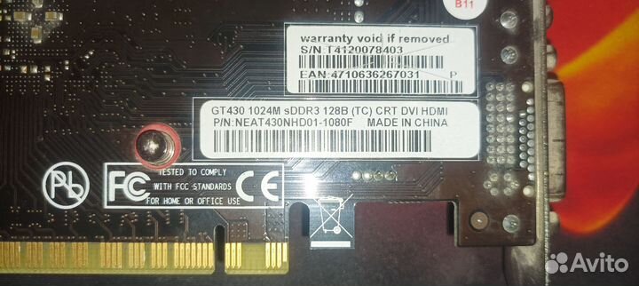 Видеокарта gt430 1g ddr3