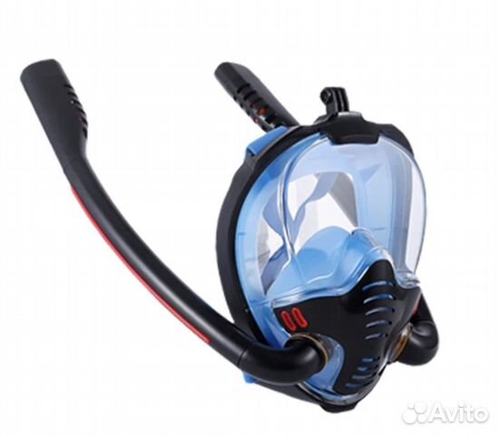 Маска для снорклинга плавания Double L/XL