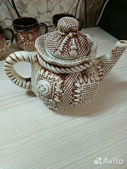 Чайный сервиз глиняная керамика