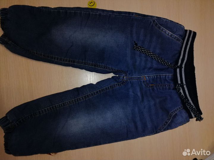 Джинсы на флисе 92