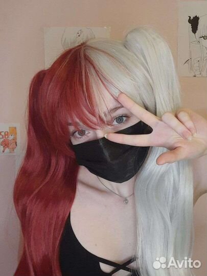 Парик для косплея тодороки шото аниме