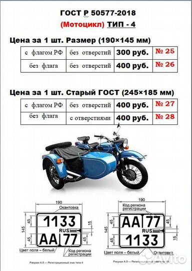 Изготовление дубликатов номеров