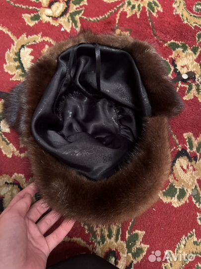 Шапка ушанка норковая женская