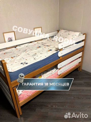 Кровать выкатная для двоих из массива купить в Санкт-Петербурге ...