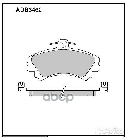 Колодки тормозные дисковые перед ADB3462 AL