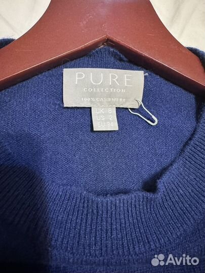 Джемпер pure cashmere s/m размер синий