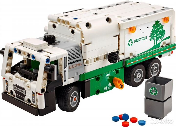 Lego Tech: Электрический мусоровоз Mack LR 42167