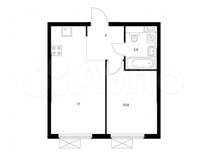 1-к. квартира, 35,7 м², 6/13 эт.
