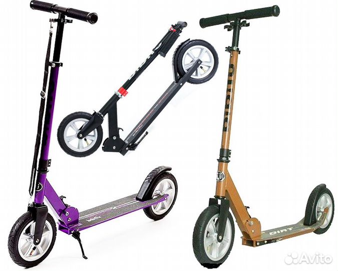 Самокат с надувными колесами Bibitu Cross 2021