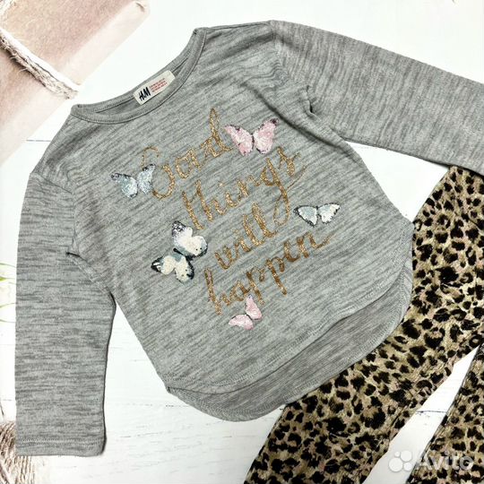 Классный комплект H&M для девочки, 98см