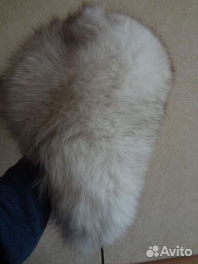 Шапка из песца на завязках