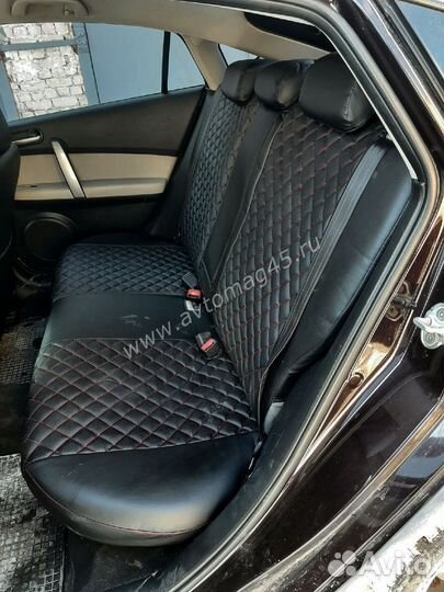 Авточехлы Mazda 6 2007-2013г лифтбек экокожа ромб