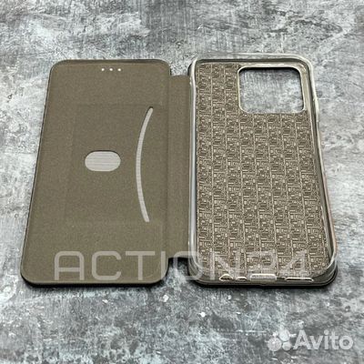 Чехол книжка Xiaomi Redmi 10C / Poco C40 (черный)