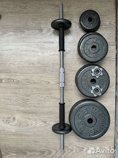 Гантели трансформер в штангу