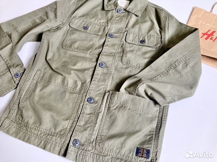 Куртка ветровка мужская H&M хаки 42 44