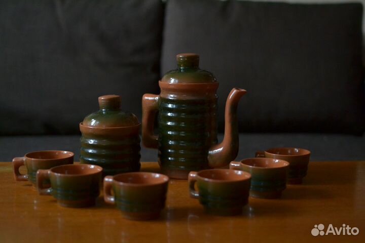 Глиняный кофейный сервиз