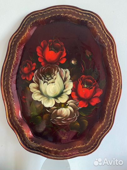 Поднос с росписью 