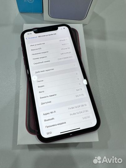 Xr product red 64gb 100 акб