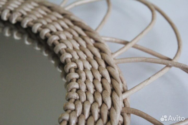 Зеркало плетеное интерьерное в форме цветка