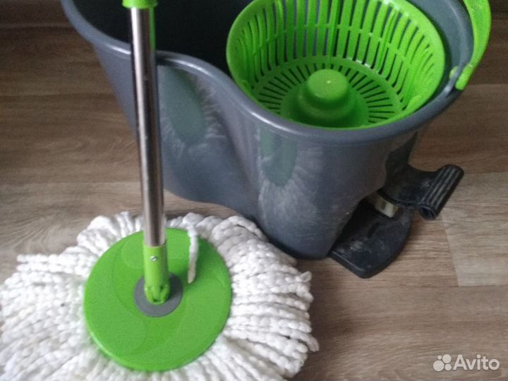 Швабра с ведром и отжимом бу