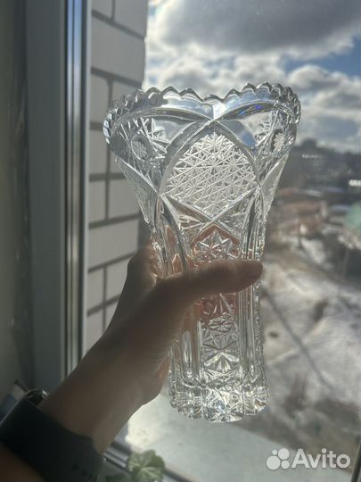 Хрустальная ваза Чехословакия