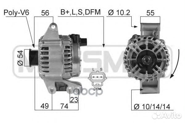 Генератор ford fiesta 01-08 210359 Era