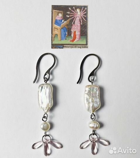 Серьги на заказ с жемчугом